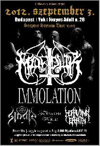 Marduk, Immolation, Sinate, Forsaken World, Heaving Earth Kék Yuk