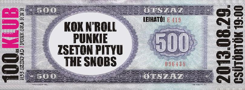 Zseton Pityu, Snobs, Punkie, Kox n'Roll R33