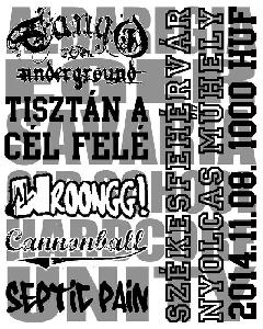 Septic Pain, Cannonball, Wroongg, Tisztán A Cél Felé, Tango Underground 8-as Műhely