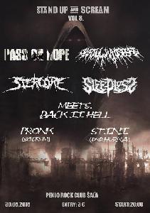 Sleepless, Pass On Hope, Shrill Whispers, Stercore Peklo Rock Klub