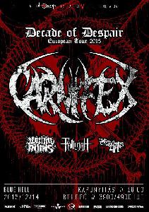 Carnifex, Within The Ruins, Fellujah, Boris The Blade Kék Yuk
