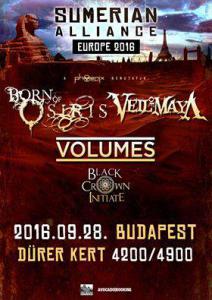 Born Of Osiris, Veil Of Maya, Volumes Black, Crown Initiate Dürer Kert (régi)