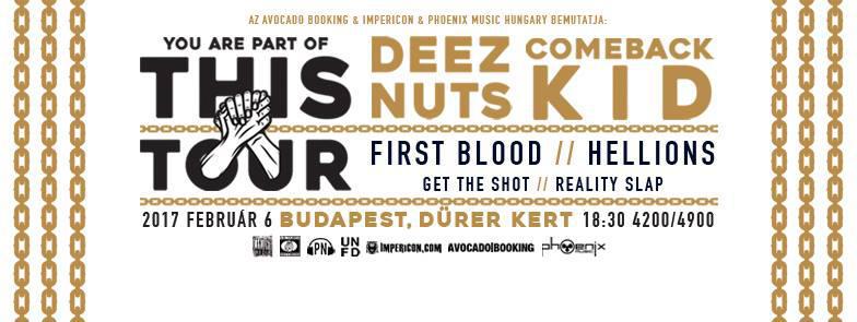 Comeback Kid, Deez Nuts, First Blood, Hellions, Get The Shot Dürer Kert (régi)