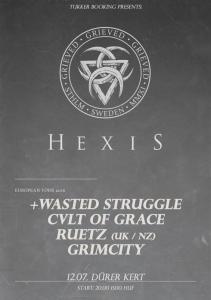 Hexis, Grieved, Cvlt Of Grace, Wasted Struggle, Ruetz, Grimcity Dürer Kert (régi)