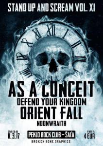 As A Conceit, Orient Fall, Defend Your Kingdom, NoonWraith Peklo Rock Klub