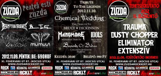 Zúzda Rock Kert – Pénteki Zúzda,Tribute est, Tehetségkutató elődöntő
