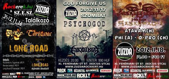 Zúzda Rock Kert – Cseh-oszták instrumental-progressive est, God Forgive Us, Rockerek.hu klub