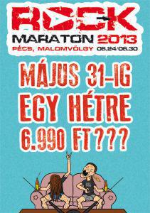 Május 31-ig tart a Rockmaraton bérletakciója!